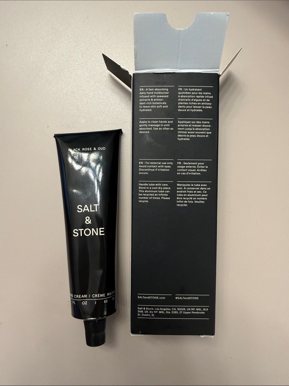 Salt & Stone Black Rose & Oud Hand Cream - Picture 2 of 4